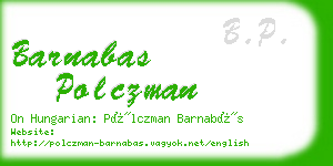 barnabas polczman business card